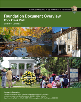Rock Creek Park Foundation Document Overview