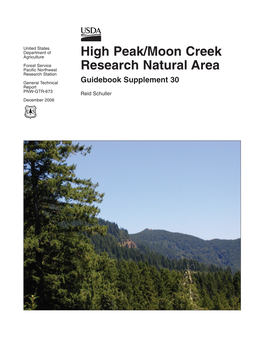 High Peak/Moon Creek Research Natural Area: Guidebook Supplement 30