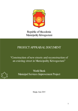 Construction of New Streets and Reconstruction of an Existing Street in Municipality Krivogastani”
