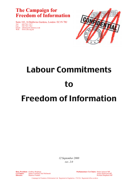 Labour Commitments to FOI