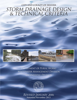 Storm Drainage Design & Technical Criteria