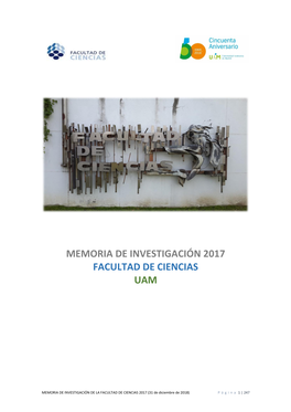 Memoria De Investigación 2017 Facultad De Ciencias Uam