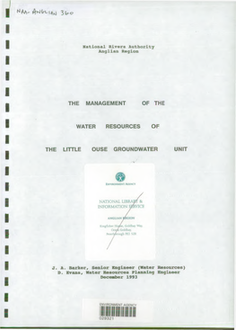 The the Management of the Water Resources of Little