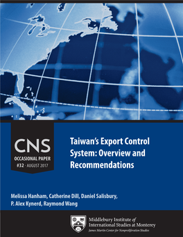 Taiwan's Export Control System: Overview and Recommendations