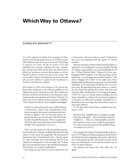 Which Way to Ottawa?