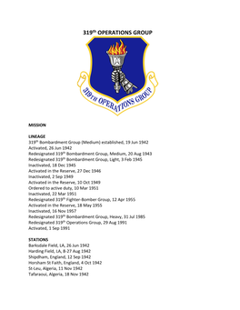 319Th OPERATIONS GROUP