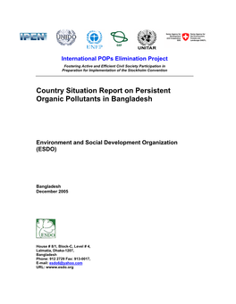 Country Situation Report on Persistent Organic Pollutants in Bangladesh