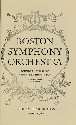 Boston Symphony Orchestra Concert Programs, Season 81, 1961