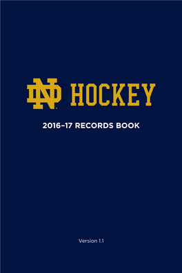 2016–17 Records Book