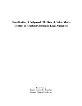 Globalization of Bollywood: the Role of Online Media Content in Reaching Global and Local Audiences