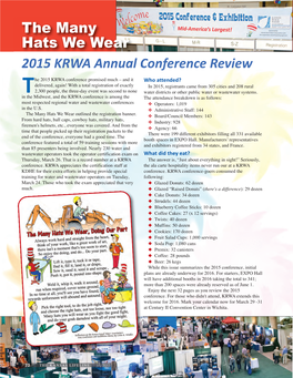 The Many Hats We Wear 2015 KRWA Annual Conference Review