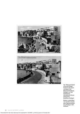 “Weissenhofsied - Lung, Arab Village.” Postcard with Photo - Montage of the Weissenhofsied Lung, Stuttgart, Ca