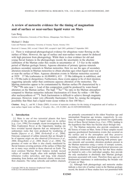 A Review of Meteorite Evidence for the Timing of Magmatism and of Surface