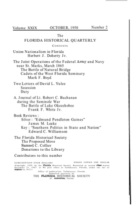 The FLORIDA HISTORICAL QUARTERLY