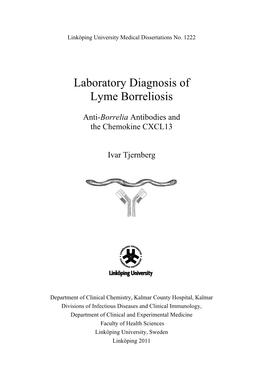 Laboratory Diagnosis of Lyme Borreliosis Anti-Borrelia