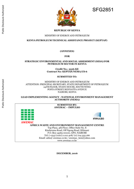 Strategic Environmental and Social Assessment Report