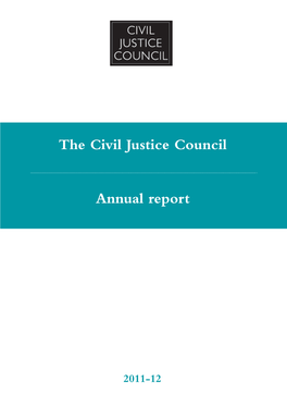 The Civil Justice Council Annual Report