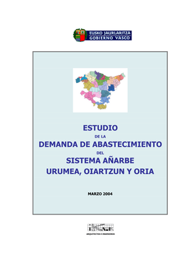 Demanda De Abastecimiento Del Sistema Añarbe Urumea, Oiartzun Y Oria