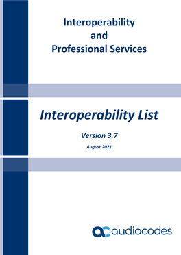 Download the Complete Interoperability List