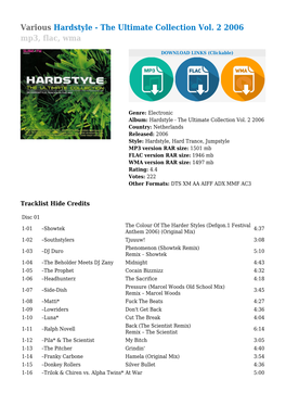 Various Hardstyle - the Ultimate Collection Vol