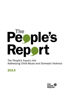 The People's Inquiry Into Addressing Child Abuse and Domestic Violence
