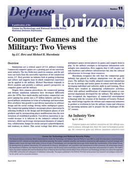 Computer Games and the Military: Two Views by J.C