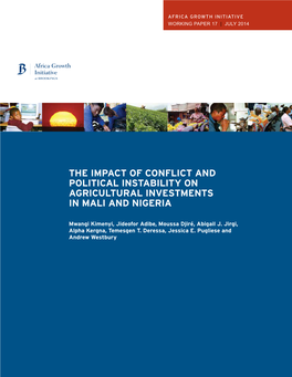 The Impact of Conflict and Political Instability on Agricultural Investments in Mali and Nigeria