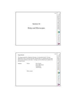 502-14 Relays and Microscopes