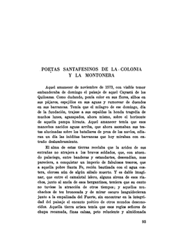 Poetas Santafesinos De La-Colonia Y La Montonera