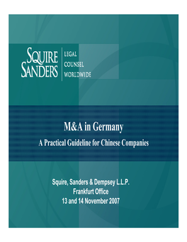 M&A in Germany