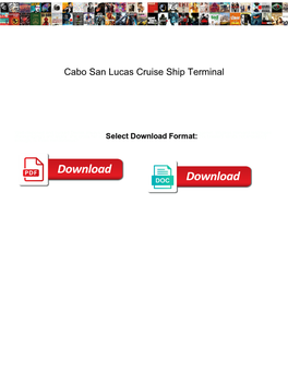 Cabo San Lucas Cruise Ship Terminal