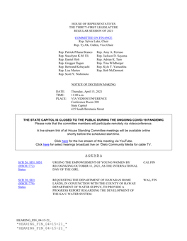 *Hearing Fin 04-15-21 * *Hearing Fin 04-15-21 *