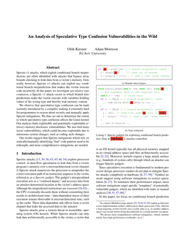 An Analysis of Speculative Type Confusion Vulnerabilities in the Wild