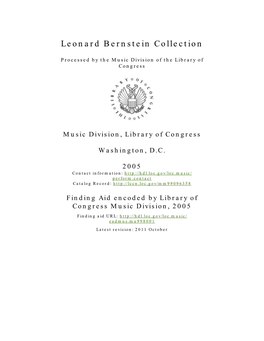 Leonard Bernstein Collection