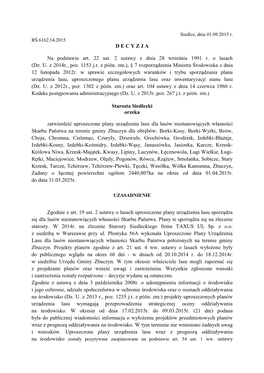 DECYZJA Na Podstawie Art. 22 Ust. 2 Ustawy Z Dnia 28 Września 1991 R. O