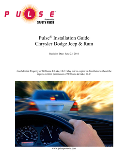 Installation Guide Chrysler Dodge Jeep &
