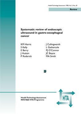 Endoscopic Ultrasound in Gastro-Oesophageal Cancer