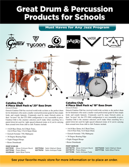 Great Drum & Percussion Products for Schools