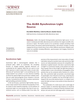 The ALBA Synchrotron Light Source