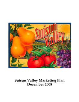 Suisun Valley Marketing Plan December 2008