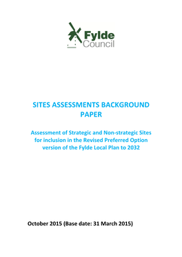 Sites Assessments Background Paper