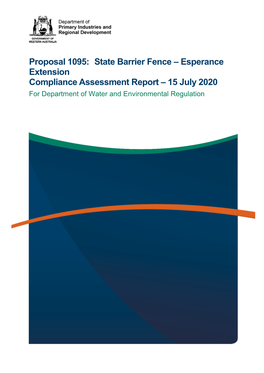 Proposal 1095:State Barrier Fence Esperance