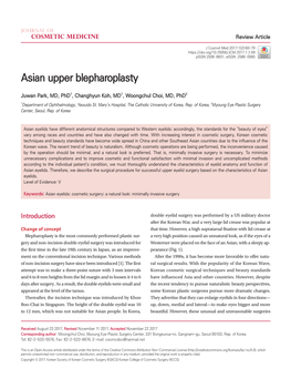 Asian Upper Blepharoplasty