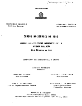 Censos Nacionales De 1960