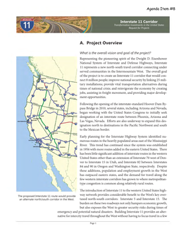 Interstate 11 Corridor Transformative Investments in the United States Request for Projects