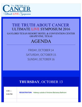 TTAC Ultimate Live Symposium