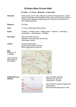 St Hilary West Circular Walk