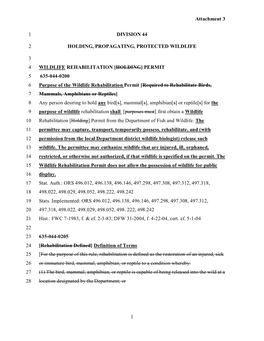 Oregon Administrative Rules Oregon Department of Fish and Wildlife