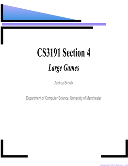 CS3191 Section 4 Large Games