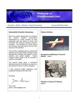 January 2003 Newsletter